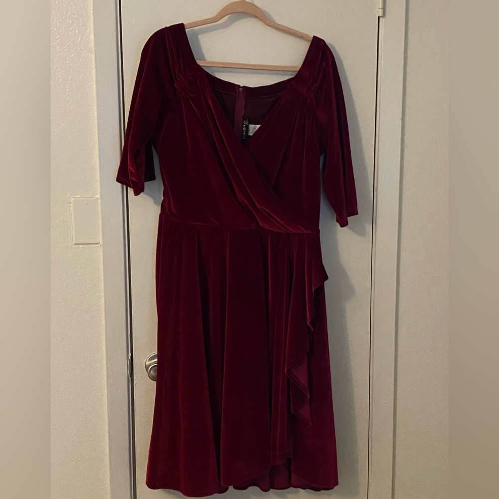 Maroon Velvet Erin Swing by Laura Byrnes